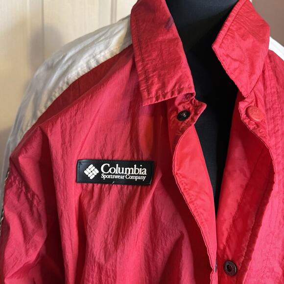 Vintage Columbia Sportswear Red Windbreaker Jacket MM3000 Men’s L 90s Logo - Picture 7 of 10